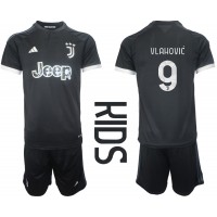 Camiseta Juventus Dusan Vlahovic #9 Tercera Equipación para niños 2023-24 manga corta (+ pantalones cortos)